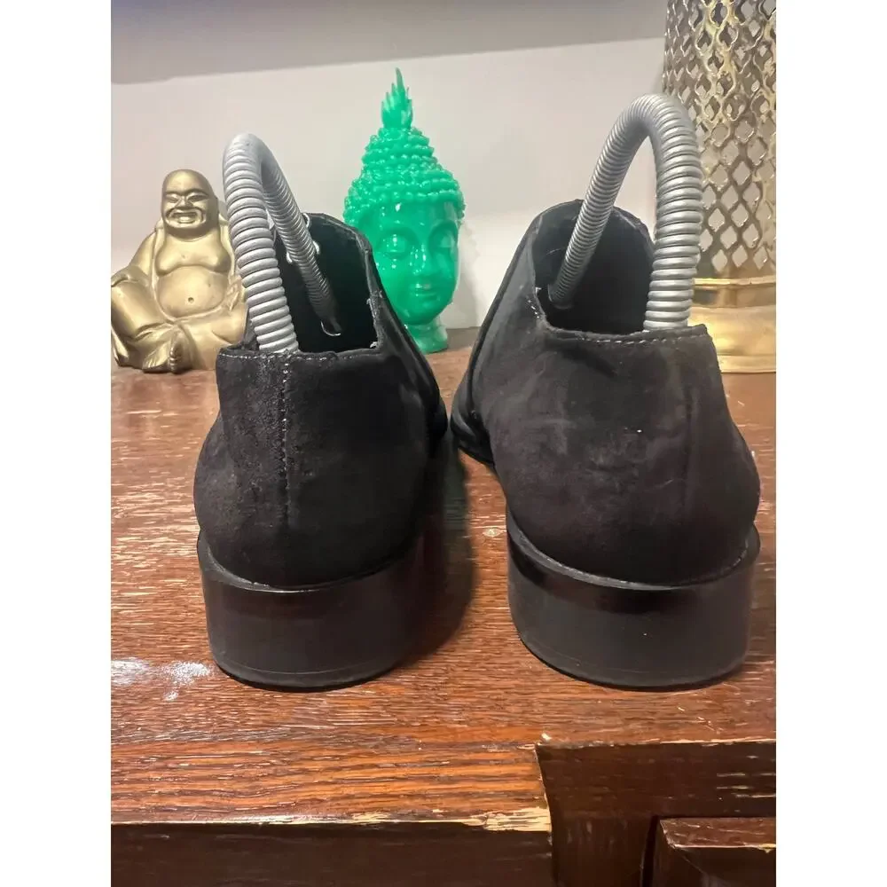ZARA Western Suede Black Booties 7 Festival Boho